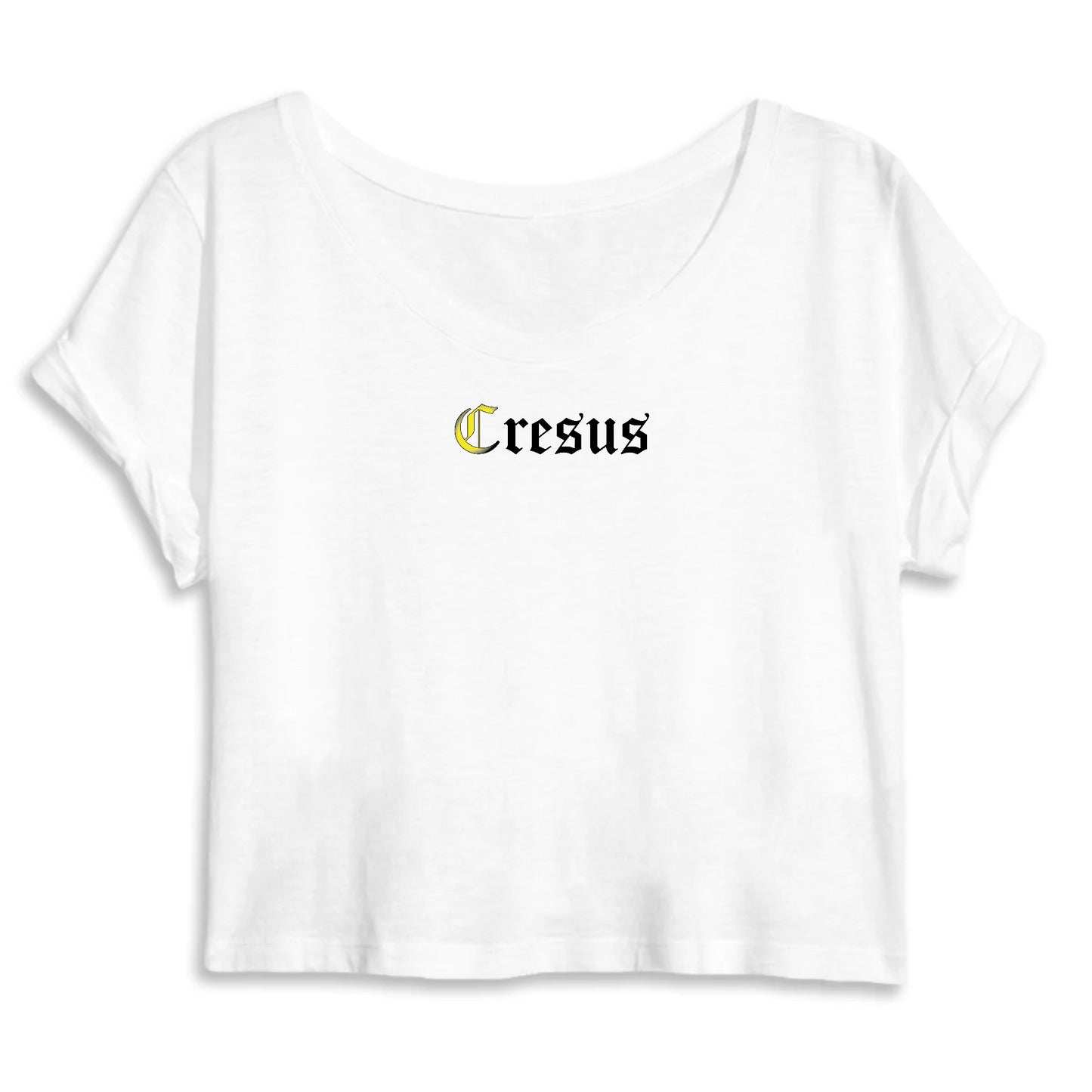 Crop Top CRESUS White Typo