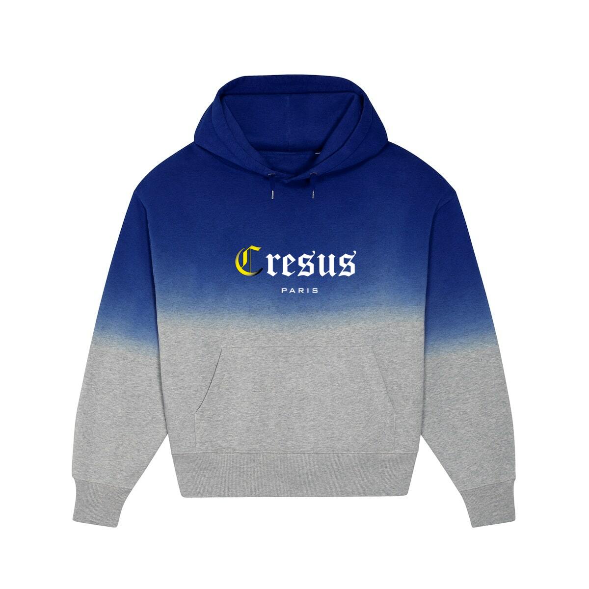 Sweat Dip Dye Oversize Heritage  - face_bleu