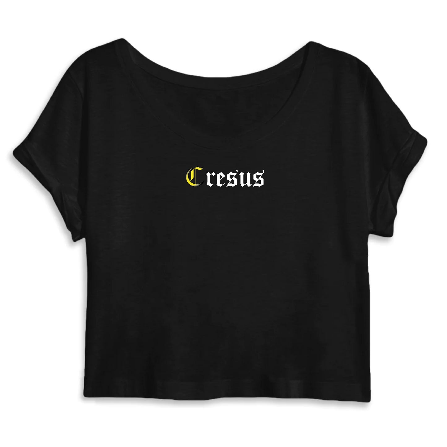 Crop Top CRESUS White Typo